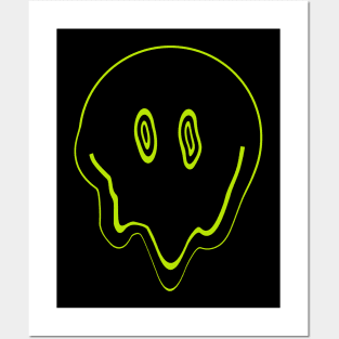 Smile Melt - Lime Green Posters and Art